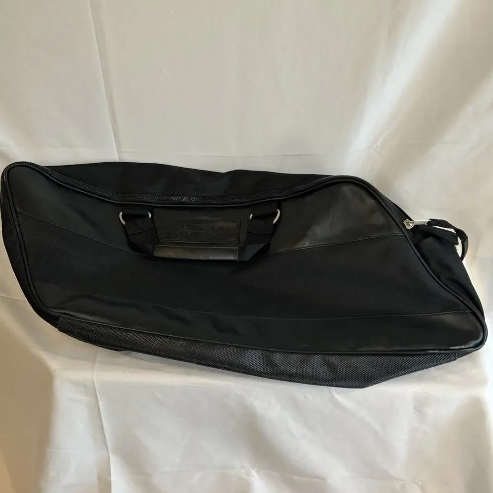 Harley SaddleBag Luggage Bag Double Zipper and Double Handle Black